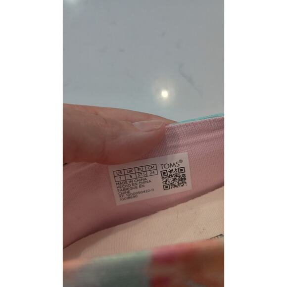 Tom's Alparagata white Tye dye canvas woman's size 7 - Picture 7 of 8